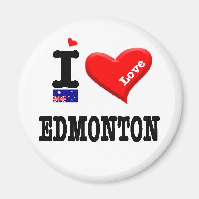 Aimant EDMONTON - I Love (Devant)