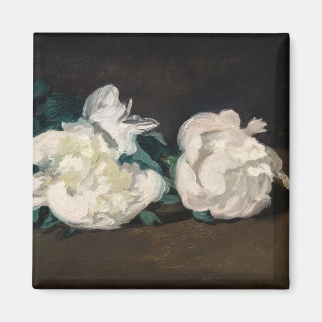 Aimant Edouard Manet - Branche de pivoines blanches, séca (Devant)