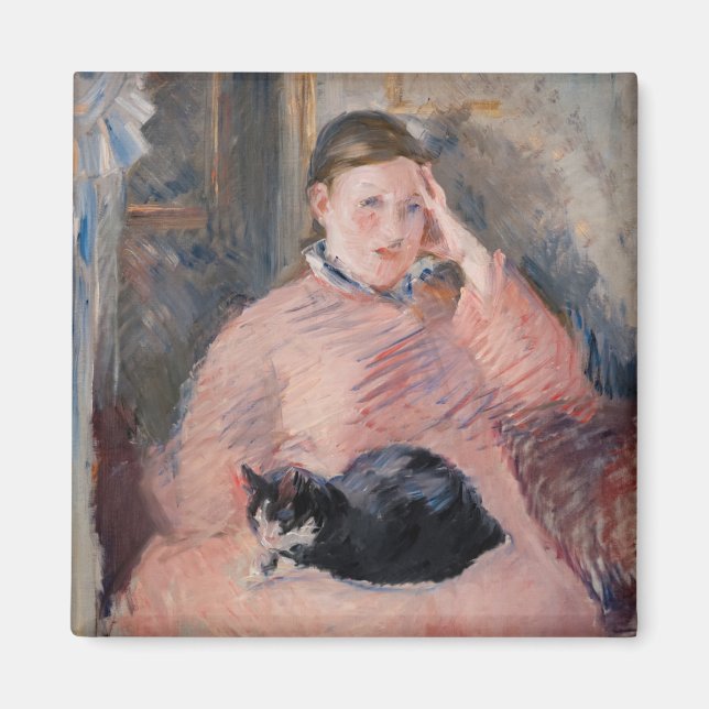 Aimant Edouard Manet - Femme au chat (Devant)