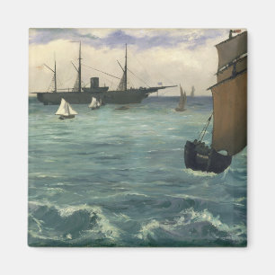 Aimant Edouard Manet   le Kearsarge à Boulogne