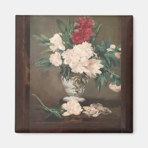 Aimant Édouard Manet Pivoines dans un vase souvenir aiman