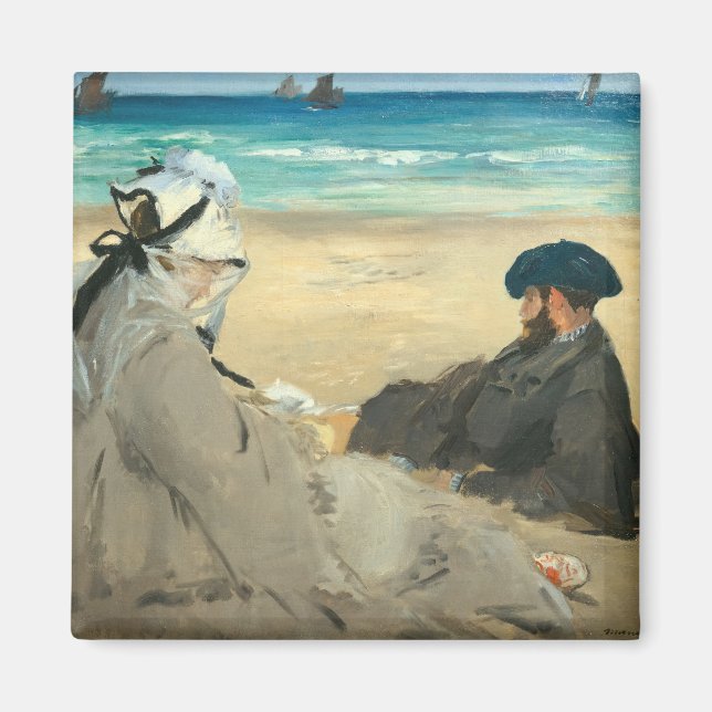 Aimant Edouard Manet - Sur la plage (Devant)