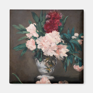 Aimant Edouard Manet - Vase de Pivoines sur Petit Piédouc