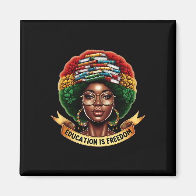 Aimant Éducation du Mois de l'histoire des Noirs est la l (Devant)