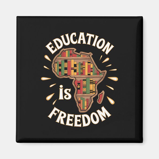 Aimant Éducation du Mois de l'histoire des Noirs Liberté  (Devant)