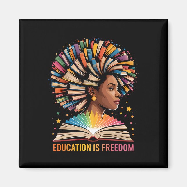 Aimant Éducation sur l'histoire noire, c'est la liberté L (Devant)