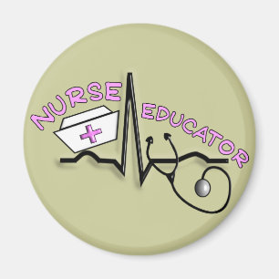 Aimant Éducatrice QRS d'infirmière et conception de
