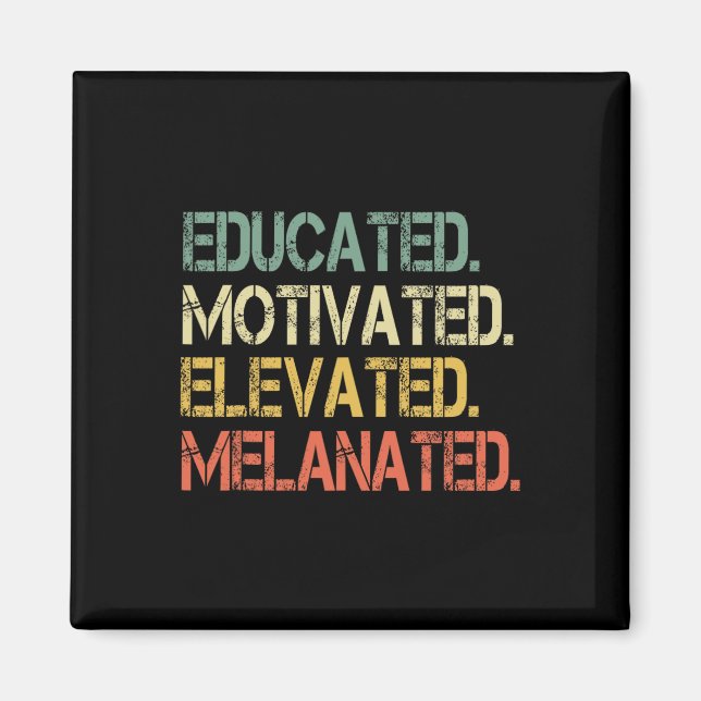Aimant Éduqué Motivé Élevé Mélanisé Juneteenth B (Devant)