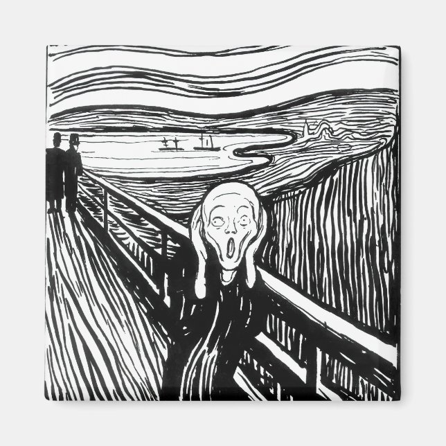 Aimant Edvard Munch - La lithographie de cri (Devant)