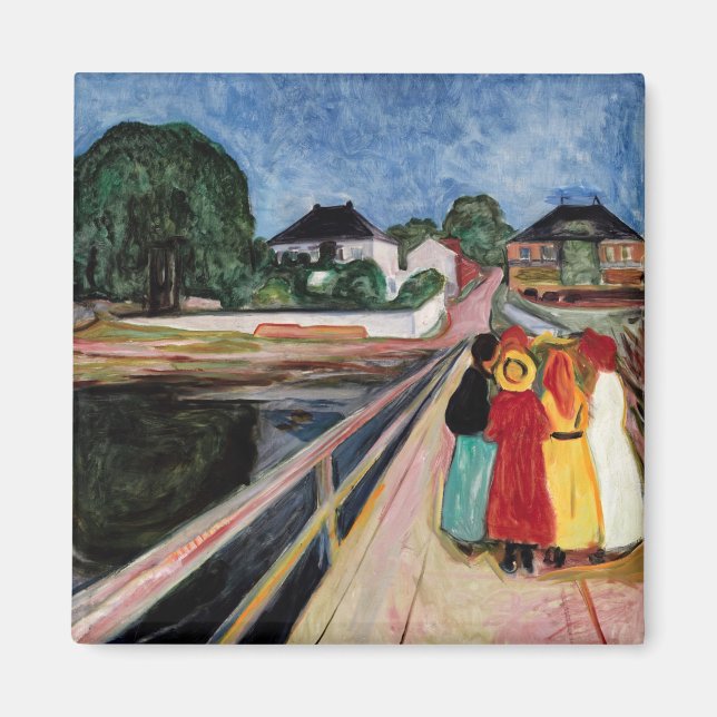 Aimant Edvard Munch - Les filles sur le pont 1902 (Devant)