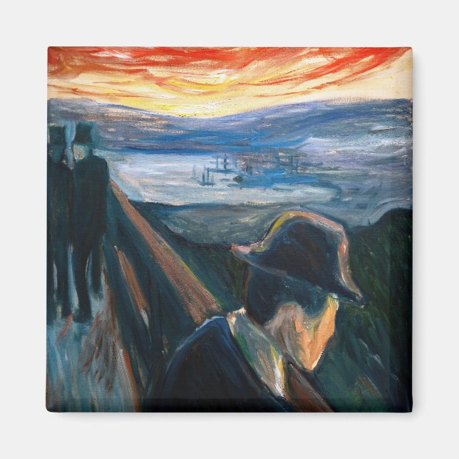 Aimant Edvard Munch - Maladie d'humeur au coucher du sole (Devant)