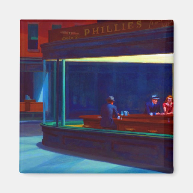 Aimant Edward Hopper Nighthawks (Devant)
