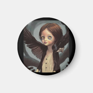 Aimant Edwin gothique corbeau noir grunge