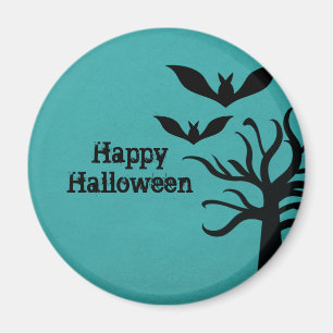 Aimant Eerie Bats Halloween Magnet, Aqua