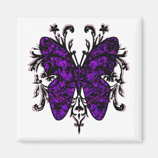 Aimant Effet papillon (violet) (Devant)