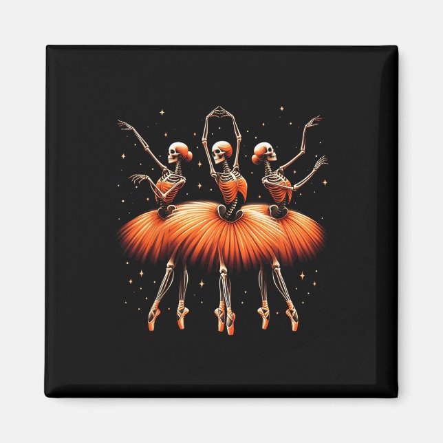 Aimant Éffrayant Byllerina Skeleton Danser Drôle Hallowee (Devant)