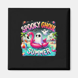 Aimant Éffrayant Ghoul Été mignon Fantôme Flamant rose Bo
