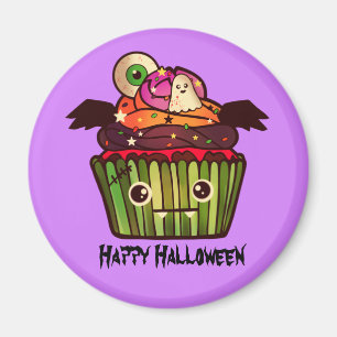 Aimant Éffrayant Halloween Cupcake