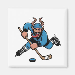 Aimant Éffrayant Krampus Jouer Hockey sur glace Sport