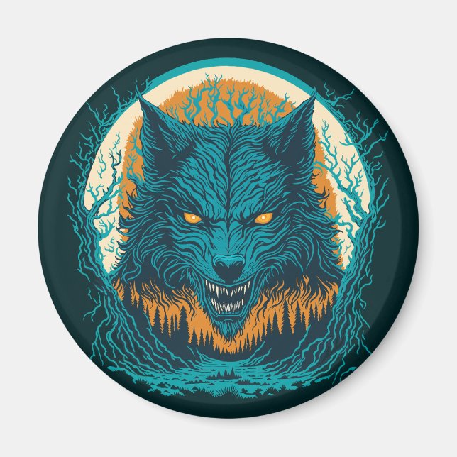 Aimant Effrayant loup-garou (Devant)