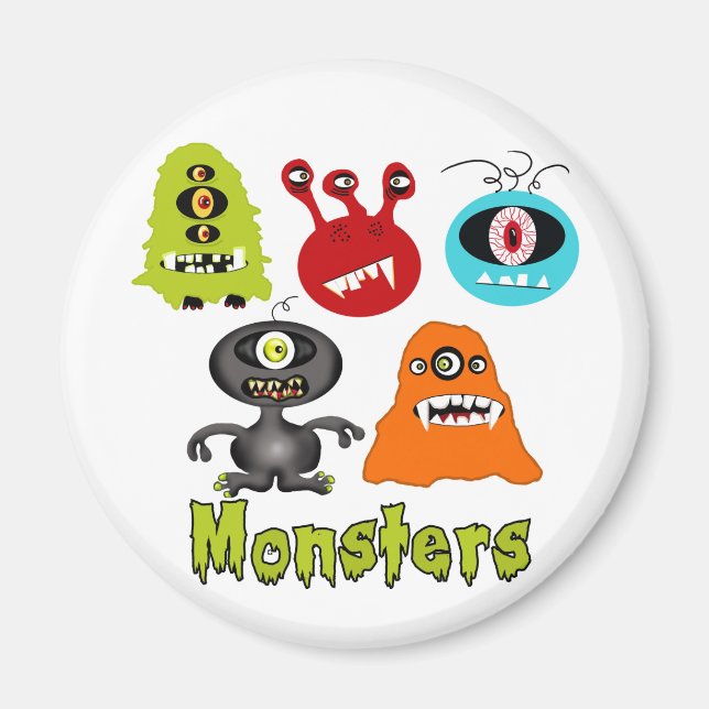Aimant Effrayer les monstres Éffrayants Aliens Créatures (Devant)