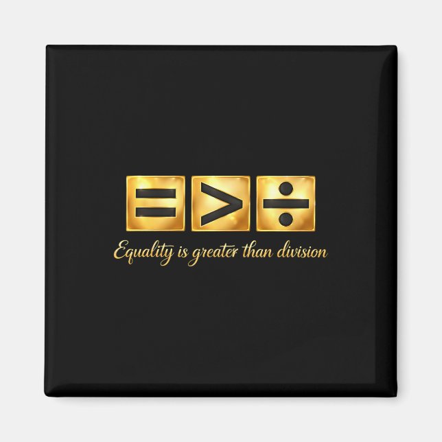 Aimant Égalité Supérieure à la Division Mathématiques His (Devant)