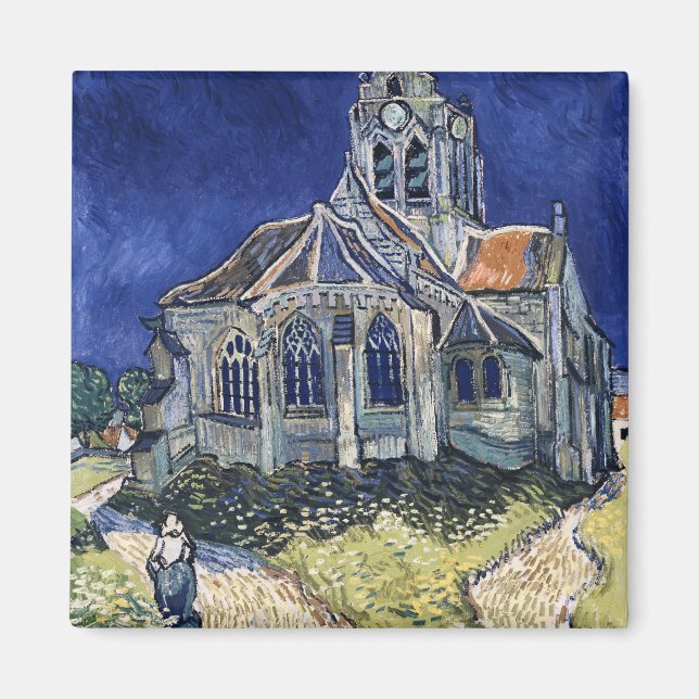 Aimant Eglise Auvers Sur Oise peinture Vincent van Gogh (Devant)