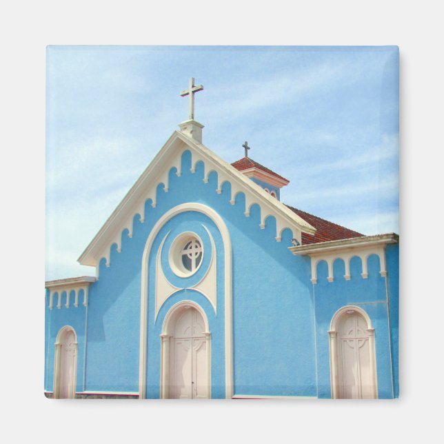 Aimant église bleue de punta (Devant)