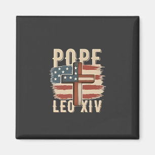 Aimant Église chrétienne du pape Léon XIV Drapeau américa