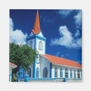 Aimant Église colorée sur l'île de Tahaa dans les