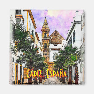 Aimant Eglise Nuestra Senora de la Palma. Cadix, Espagne.