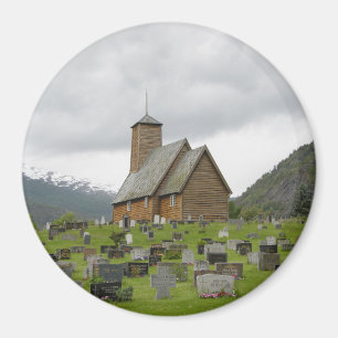 Aimant Église ronde de barre d'aimant avec le cimetière