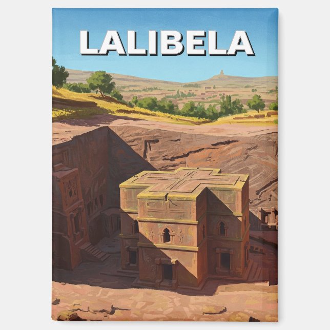 Aimant Eglises rocheuses Lalibela Éthiopie (Recto)