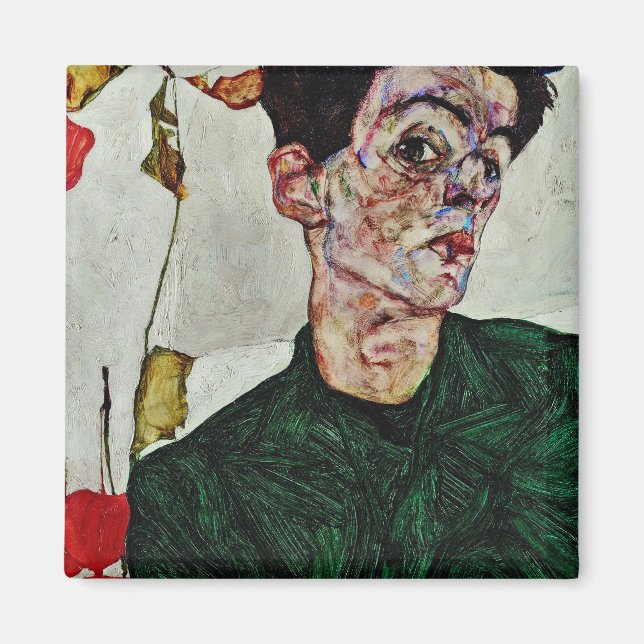 Aimant Egon Schiele - Autoportrait Avec Lanterne Chinoise (Devant)