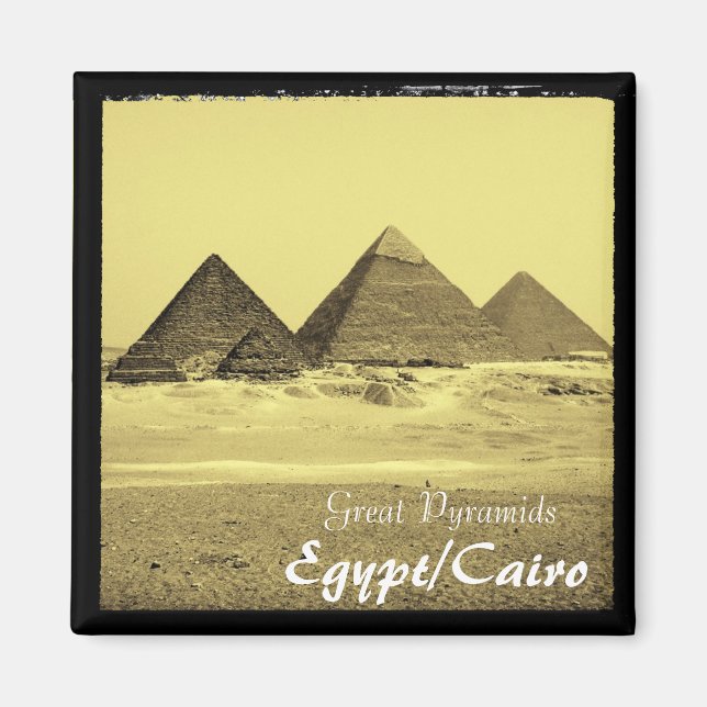 Aimant Égypte, Caire, Pyramides (aimant) (Devant)