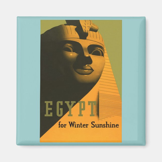 Aimant Égypte - Poster Vintage voyage Art (Devant)