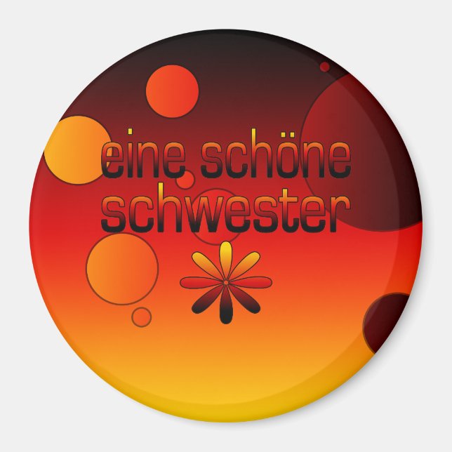 Aimant Eine Schöne Schwester Allemagne Drapeau Couleurs P (Devant)