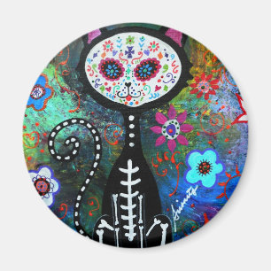 Aimant EL Gato Cat Dia de los Muertos par Prisarts