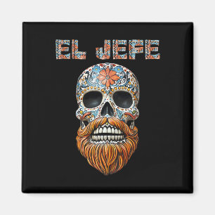 Aimant El Jefe Crâne Mexicaine Boss Espagnol Dia De Los M