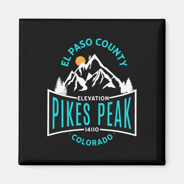 Aimant El Paso County Pikes Peak Colorado Escalade  (Devant)