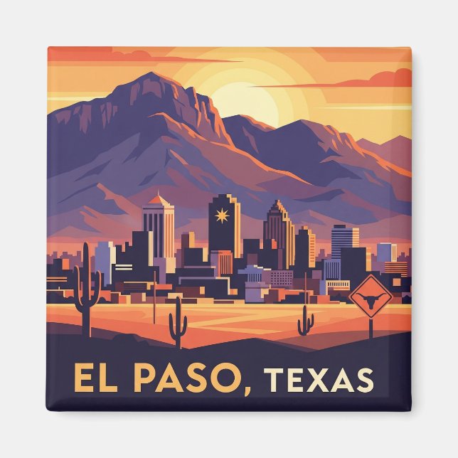 Aimant El Paso Texas Travel (Devant)