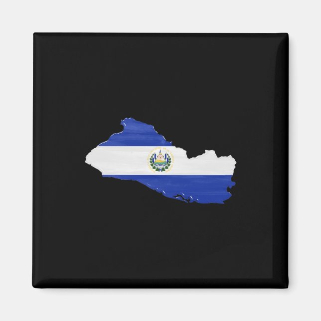 Aimant El Salvador flag and map (Devant)