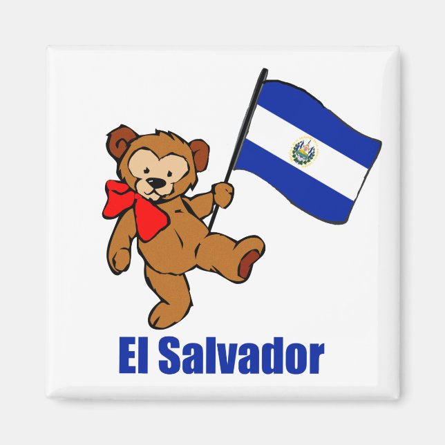 Aimant El Salvador Teddy Bear (Devant)
