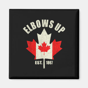 Aimant Elbows Up Canada Est 1867 Fier Ca Fort Canadien