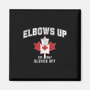 Aimant Elbows Up Est 1867 Feuille d'érable canadienne Can