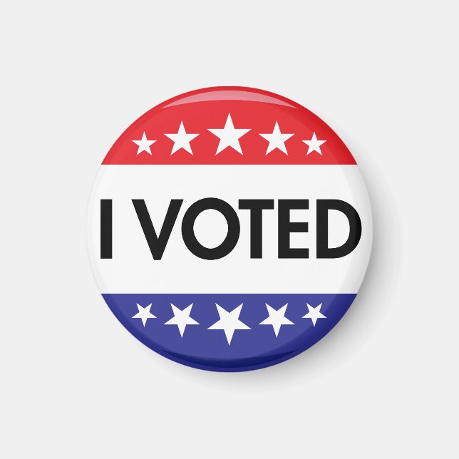 Aimant Élection 2020 du bouton J'ai voté (Devant)