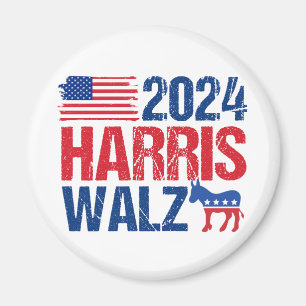 Aimant Élection américaine Donkey 2024 de Harris Walz Dem