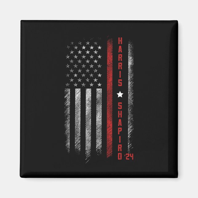 Aimant Élection du président -drapeau - Kamala Harris (Devant)