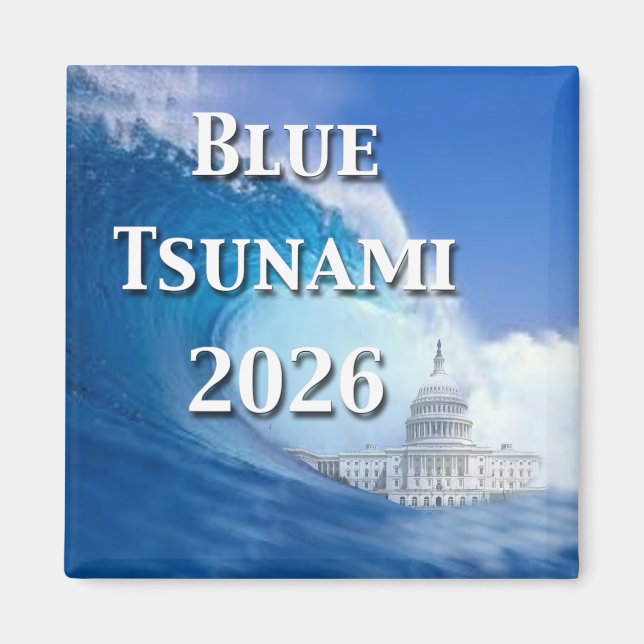 Aimant Élection Raz-de-marée bleu 2026 (Devant)