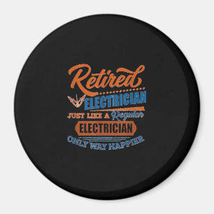 Aimant Électricien à la retraite - Cadeau d'électricien
